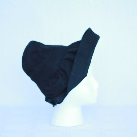 Late 1930's to early 1940's black felt hat - Picture 4 of 5
